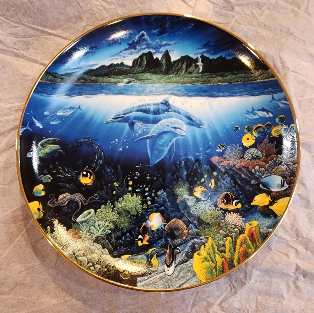 Danbury Mint Plate Underwater Paradise